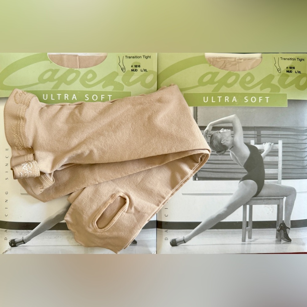 3 Pairs Capezio Ultra Soft Transition Tights # 1816 Nude L/XL Large/Extra Large